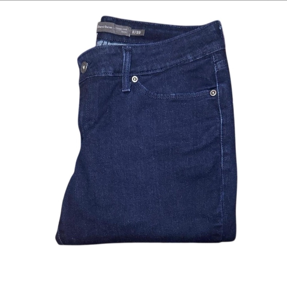 Levi’s Women’s Demi Curve Modern Rise Dark Indigo Denim Skinny Jeans — Size 8/29 - Picture 6 of 6